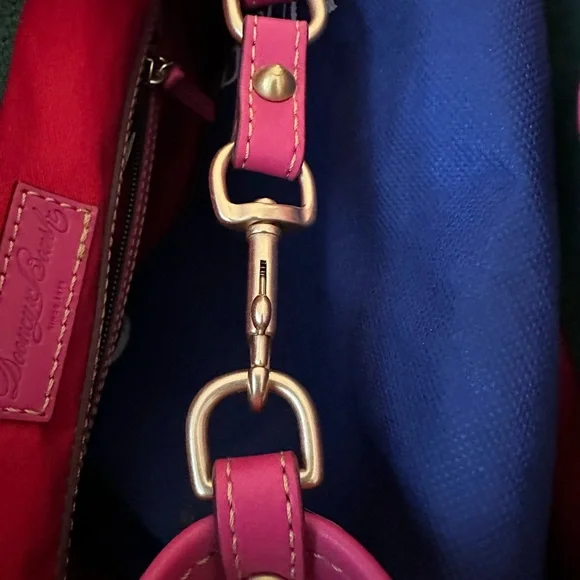 Dooney & Bourke Florentine Leather Pocket Shopper Tote W/ Double Front Pockets - Picture 10 of 16